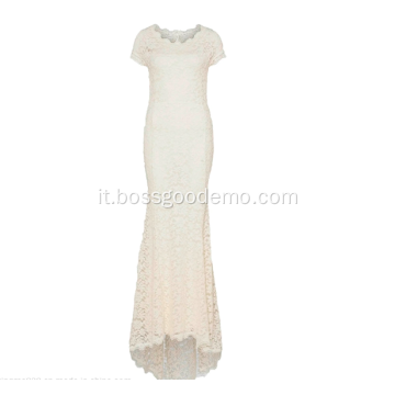 Romantico abito da sposa in pizzo francese